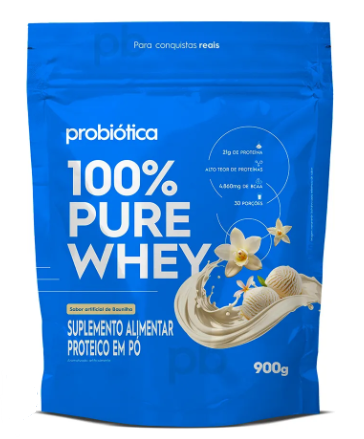 100% PURE WHEY (Probiótica) 70% Proteína Concentrada do Leite