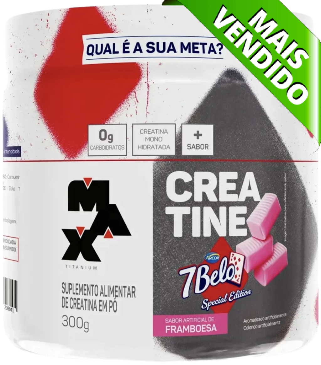 Creatina / Creatine (Max Titanium) 83% Pura - Sabor 7 Belo