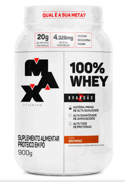  WHEY 100% Rafael Brandão (Max Titanium) 50% Proteína Concentrada do Leite