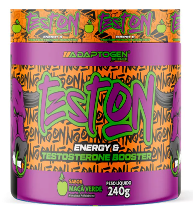 Test On Energia e Testosterone Booster (Adaptogen) Com Beta Alanina, 150mg de cafeína por dose