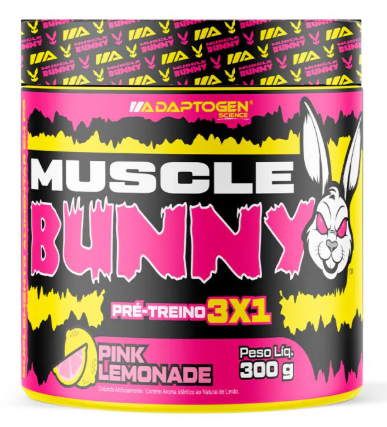 Muscle Bunny (Adaptogen)  Com Beta Alanina, 200mg de cafeína por dose