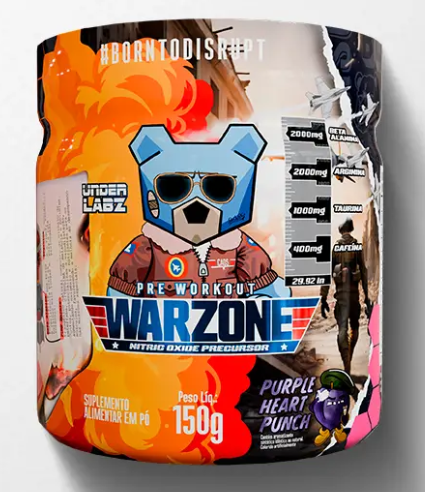 Warzone (Under Labz) Com Beta Alanina, 400mg de cafeína por dose