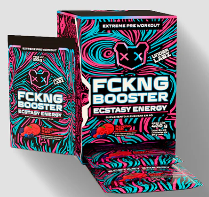 Fckng Booster Ecstasy Energy SACHÊ (Under Labz) Com Beta Alanina, 400mg de cafeína por dose