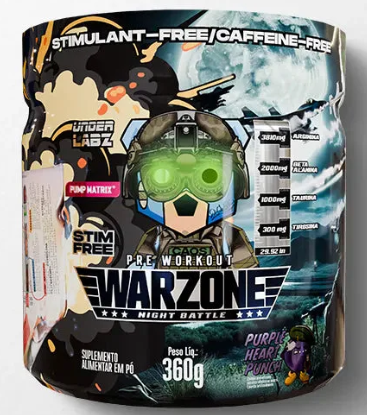Warzone Night Battle (Under Labz) Com Beta Alanina, Sem Cafeína