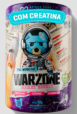 Warzone Rocket Energy – com Creatina (Under Labz) Com Beta Alanina, 200mg de cafeína por dose