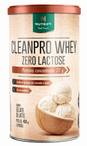 CleanPro Whey Zero Lactose (Nutrify) 73% Proteína Concentrada do Leite