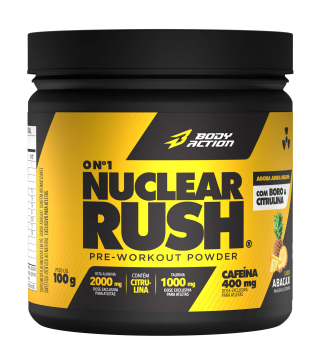  Nuclear Rush (Bodyaction) Com Beta Alanina, 400mg de cafeína por dose