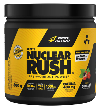 Nuclear Rush (Bodyaction) Com Beta Alanina, 400mg de cafeína por dose