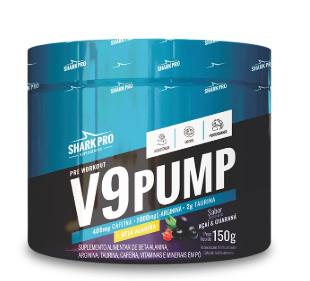 V9 Pump (Shark Pro) Com Beta Alanina, 400mg de cafeína por dose