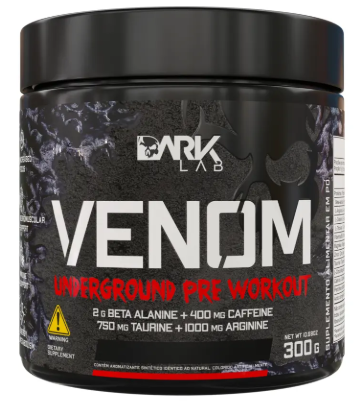 Venom (Dark Lab) Com Beta Alanina, 400mg de cafeina por dose 