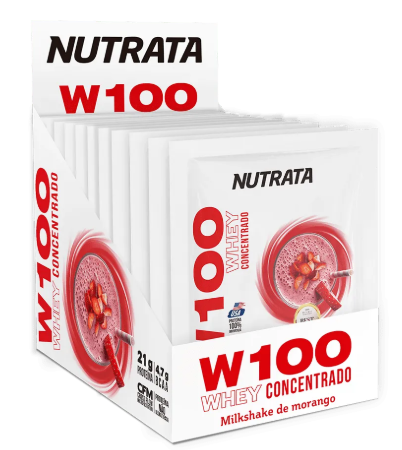 Caixa Dose Única Whey Protein Concentrado W100 (Nutrata)