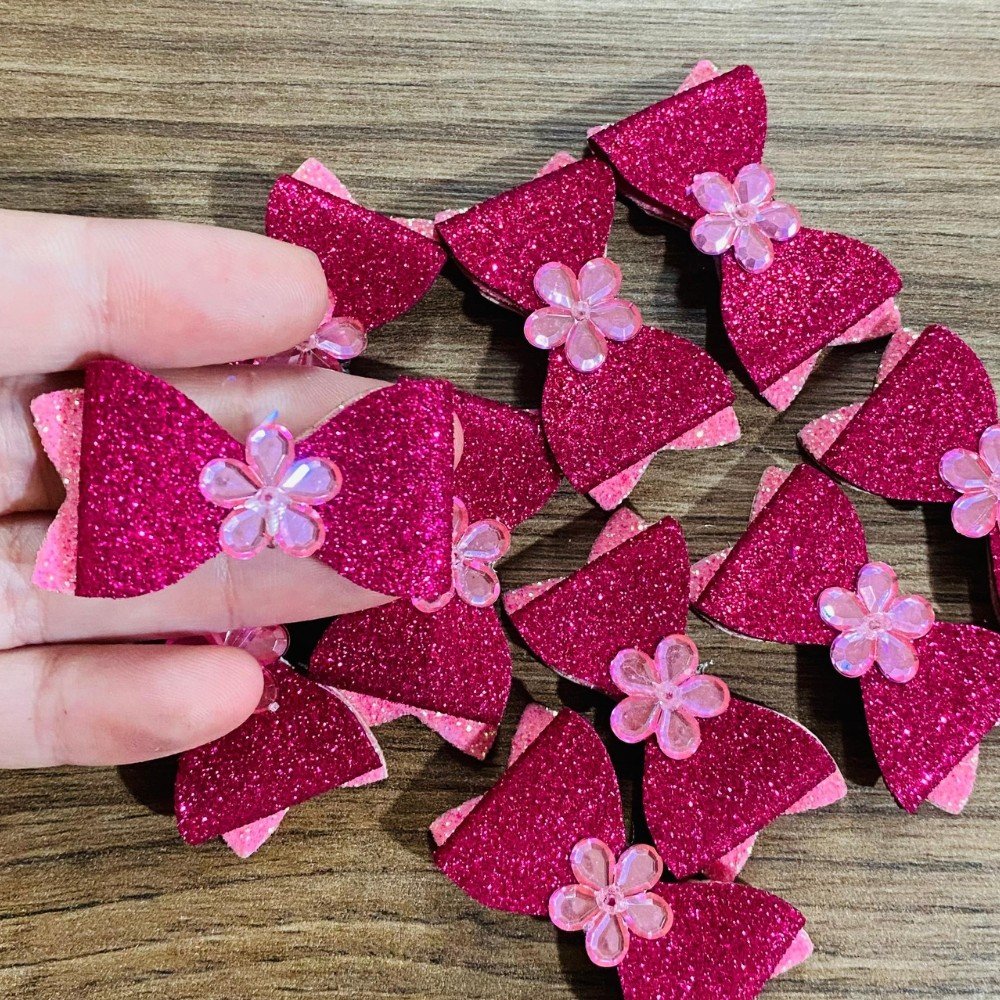 Laço Adesivo Rosa