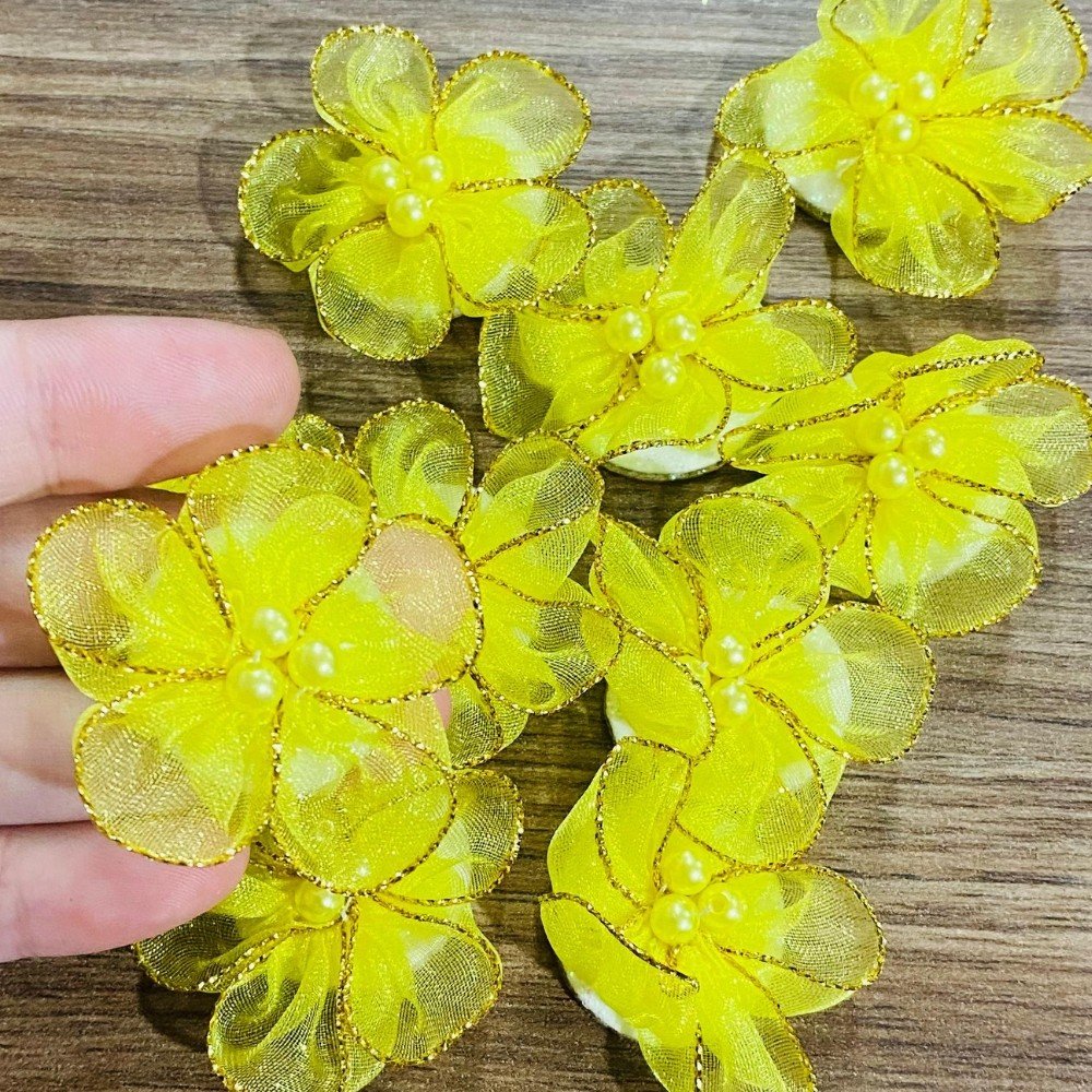 Flor Adesivo Amarelo