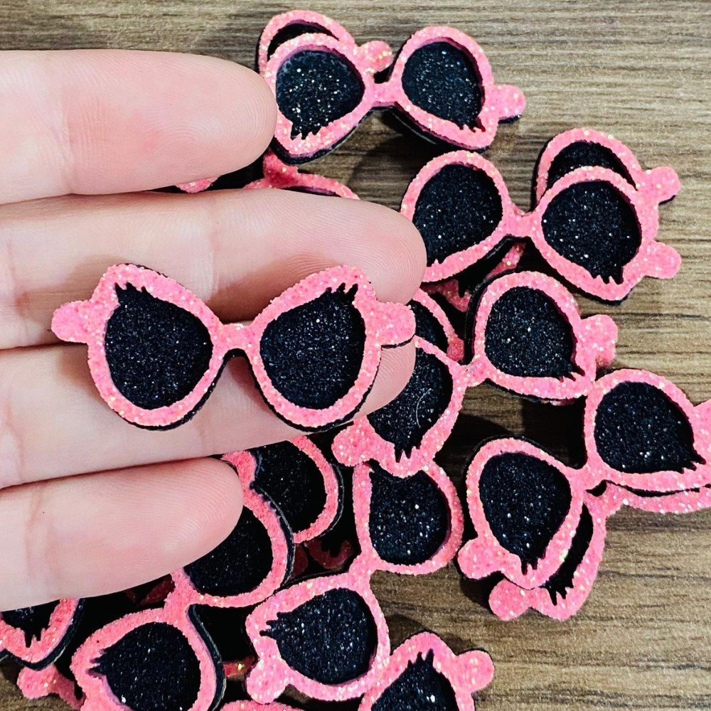 Adesivo Óculos com Cílios Rosa