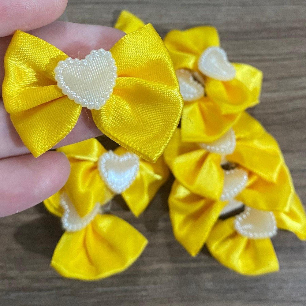 Laço Amarrador Amarelo Coração