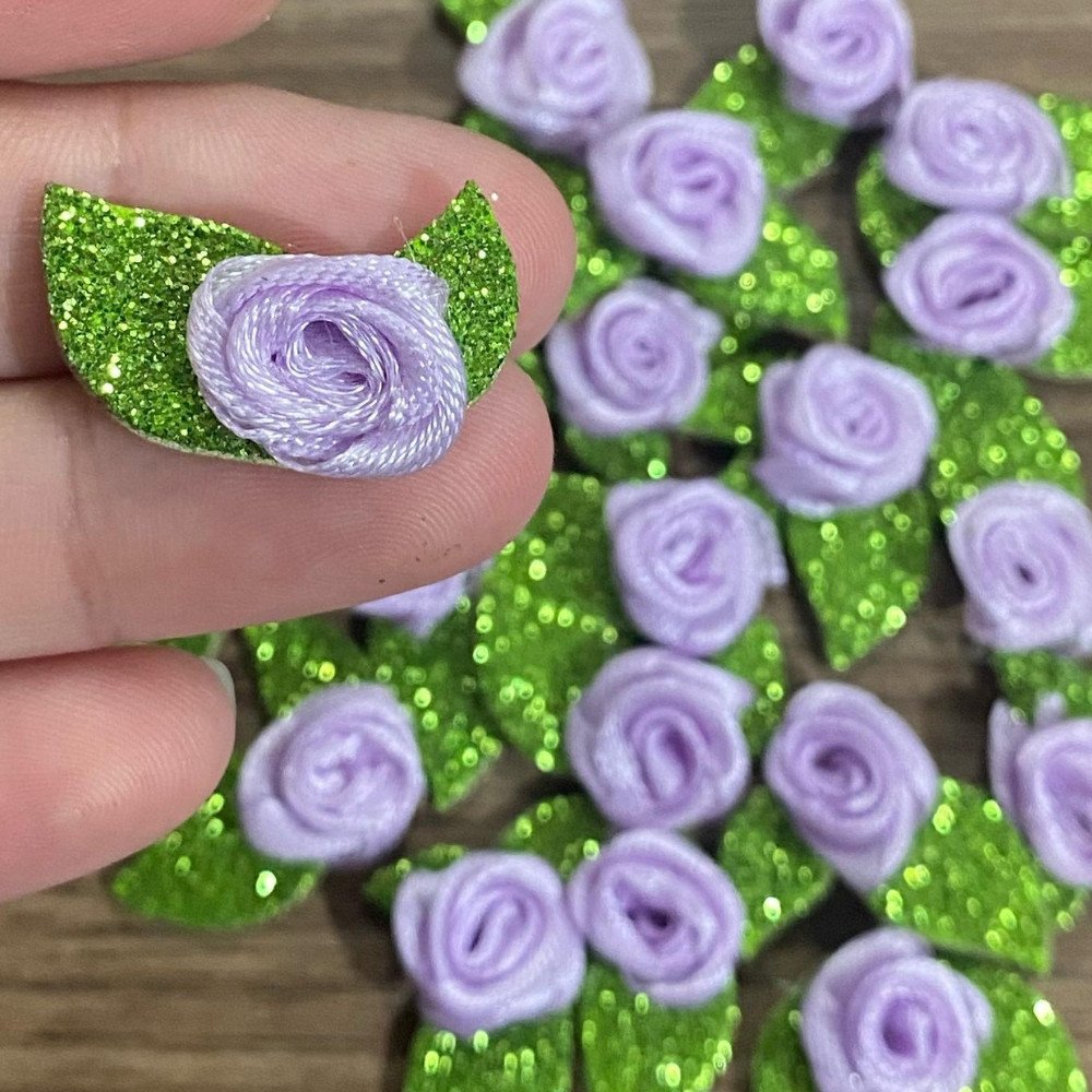 Adesivo Flor Lilás com folhas