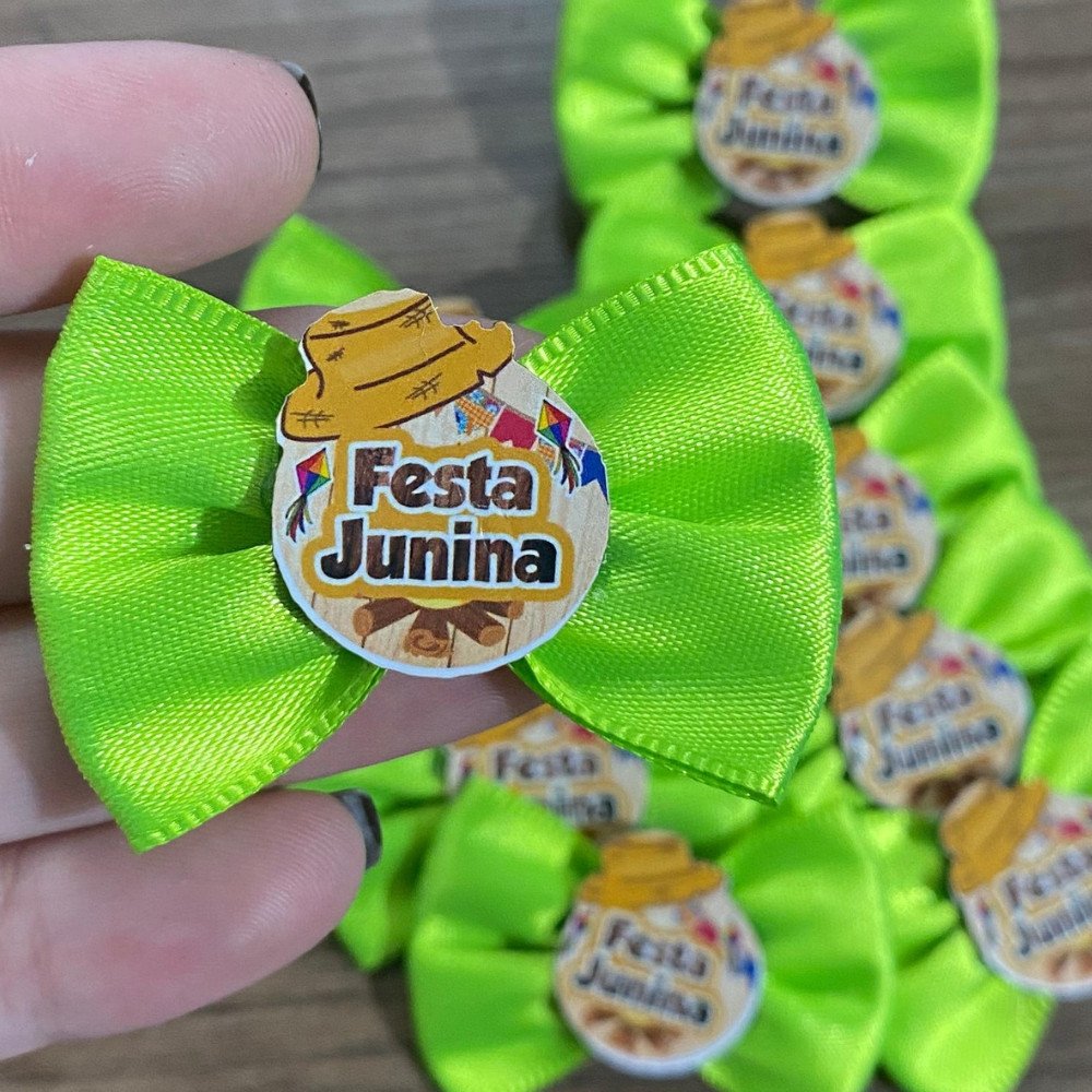 Laço Amarrador Festa Junina Verde Limão