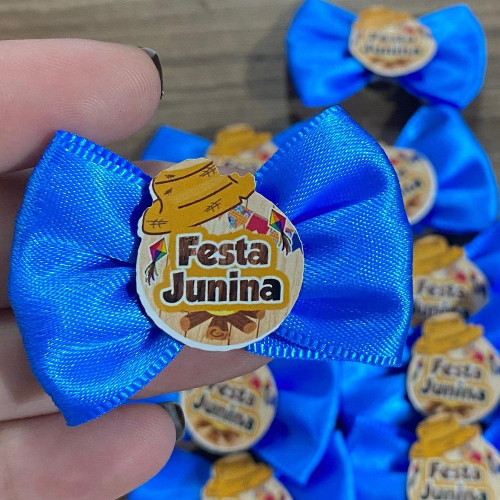 Laço Amarrador Festa Junina Azul