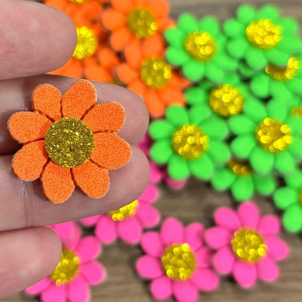 Adesivo Flor Neon