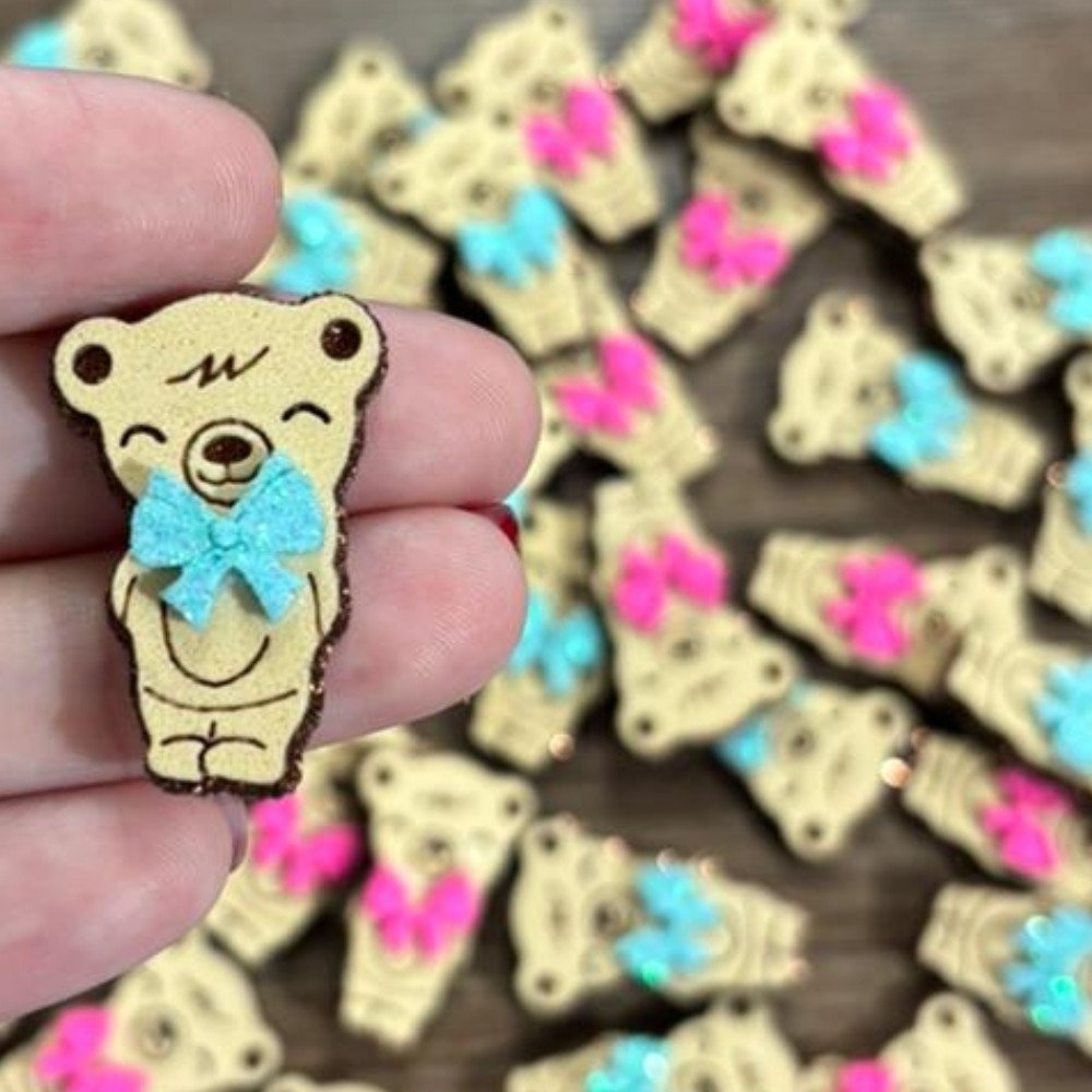 Adesivo Urso com Laço