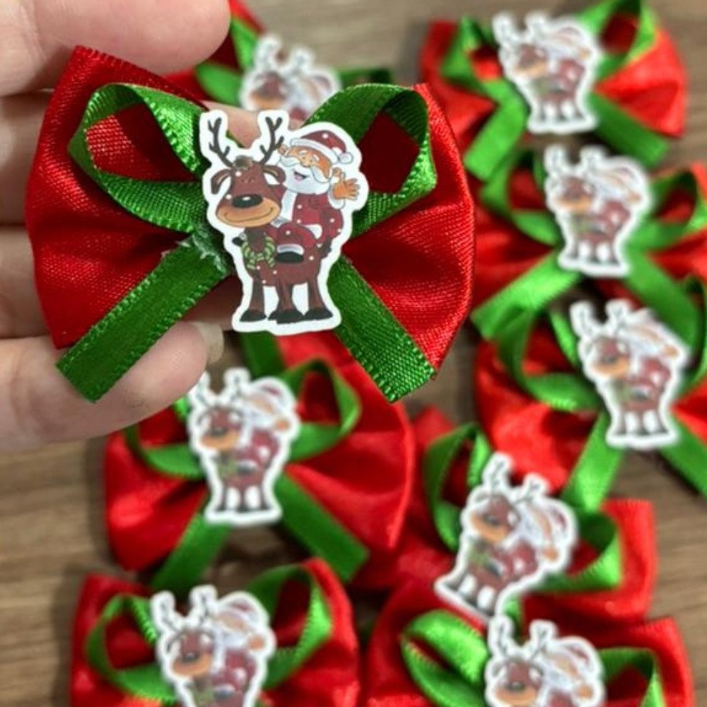 Laço Amarrador Papai Noel e Rena