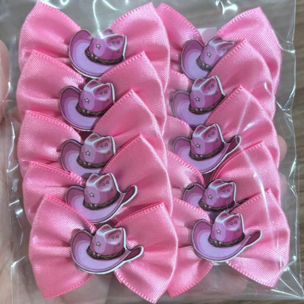 Laço Amarrador Rosa Chapeu Boiadeira