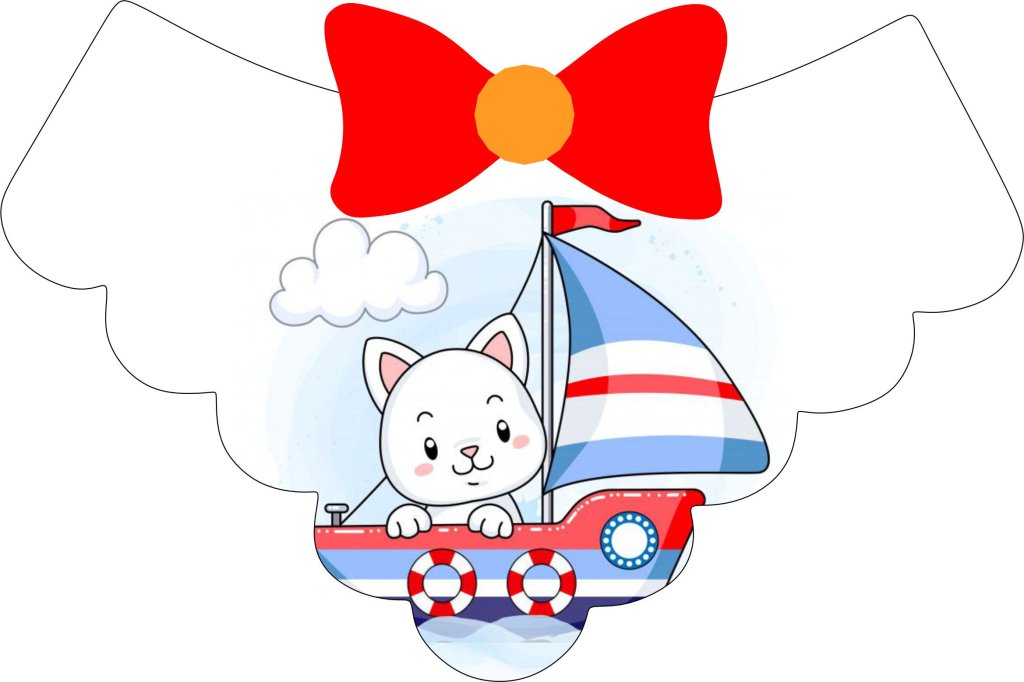 Gargantilha Gatinho Marinheiro
