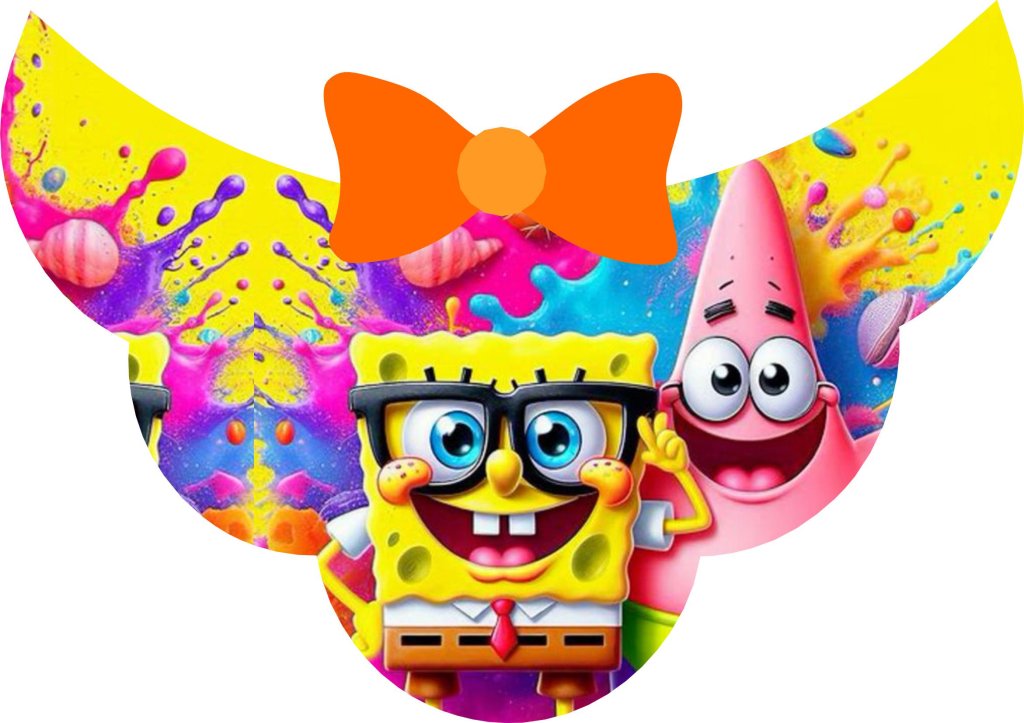 Gargantilha Bob Esponja e Patrick