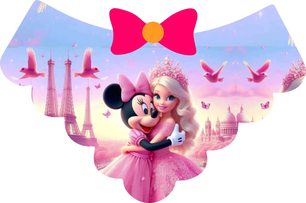Gargantilha Minnie e Barbie