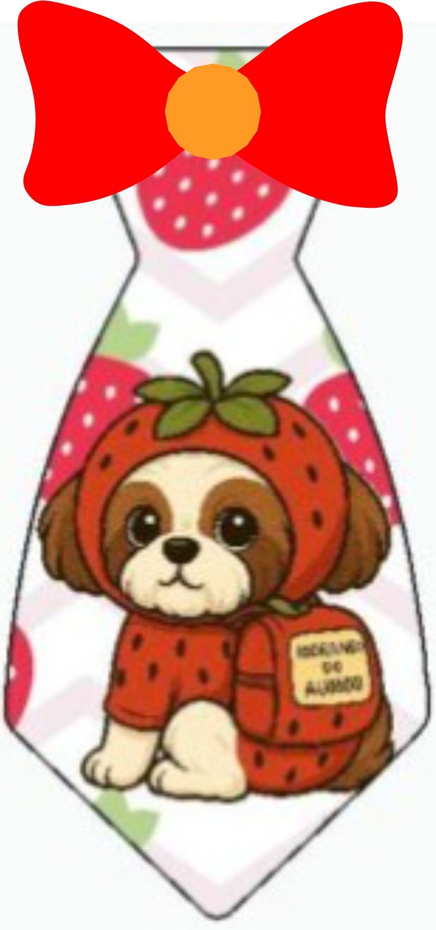 Gravata Cachorro Morango