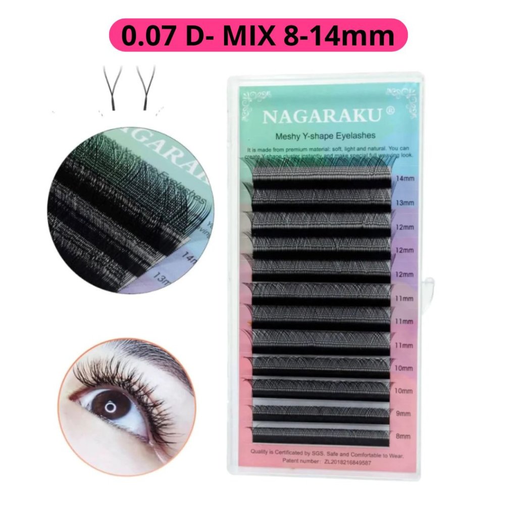 Nagaraku Fio a Fio Y - 0.07 - Mix 8 ao 14mm - PRETO