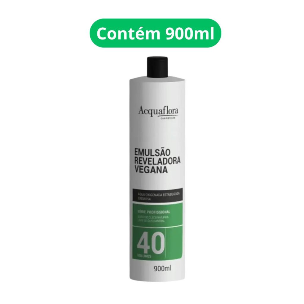 Água Oxigenada Acquaflora Vegana 900ml 40vol 