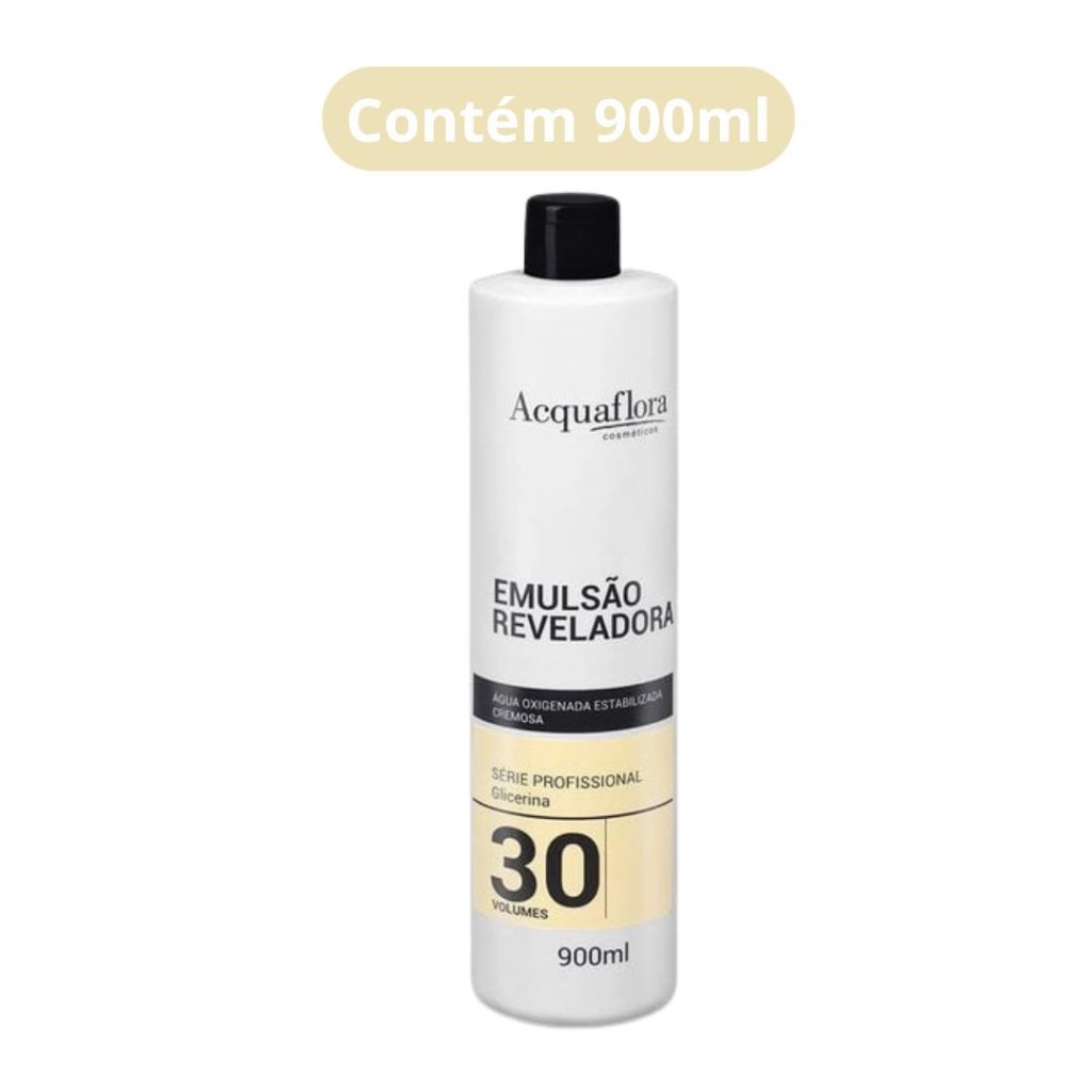 Água Oxigenada Acquaflora 900ml 30vol