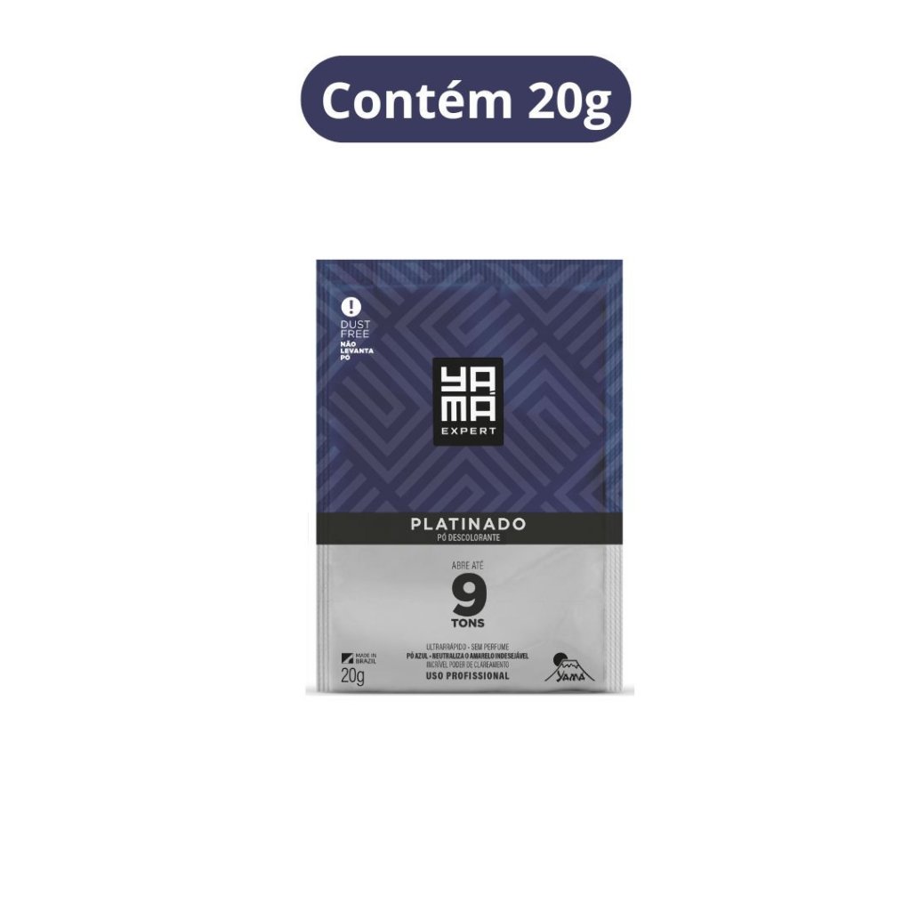 Pó Descolorante 20g Yamá Platinado 9 tons - Pó Azul