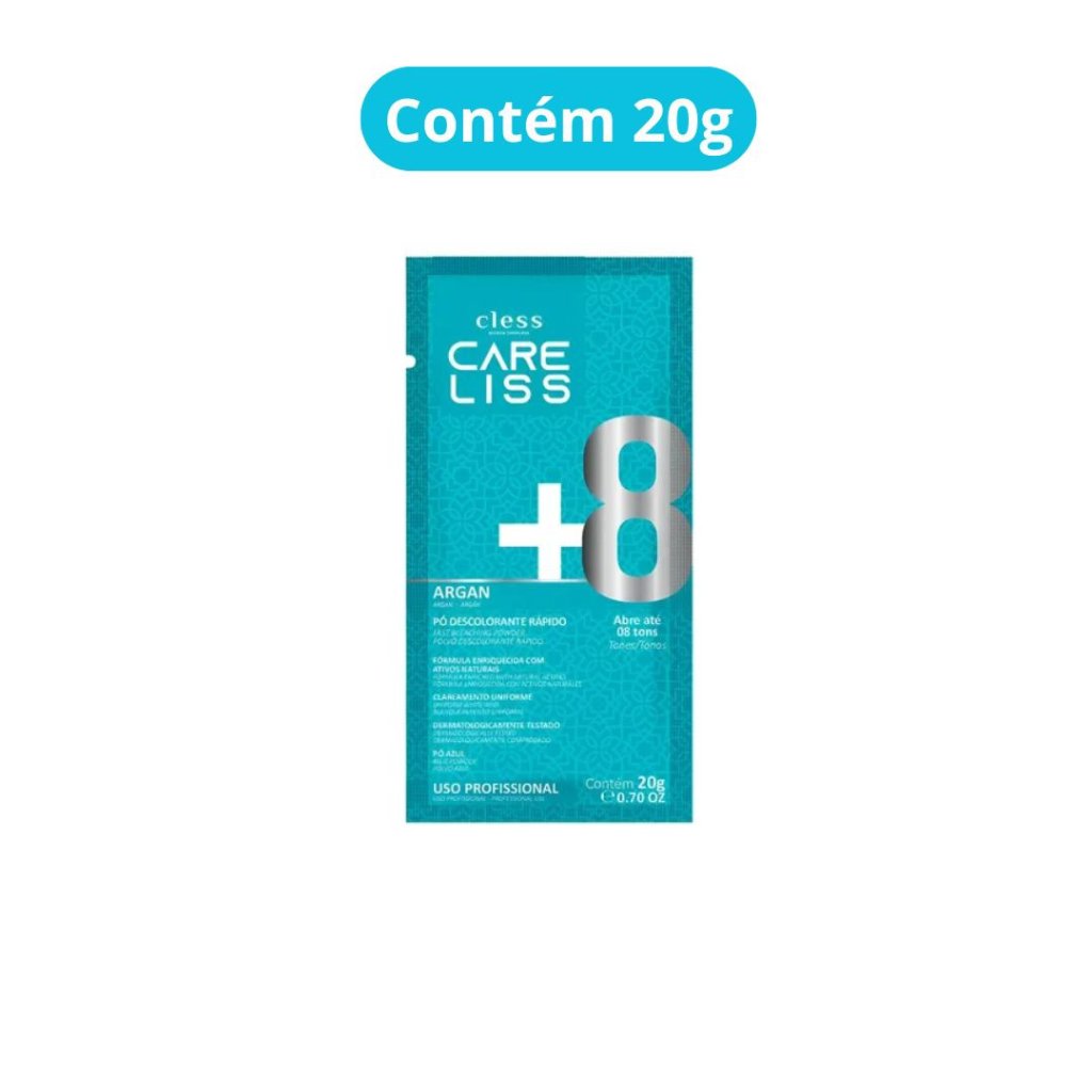 Pó Descolorante 20g Care Liss Argan 8 Tons