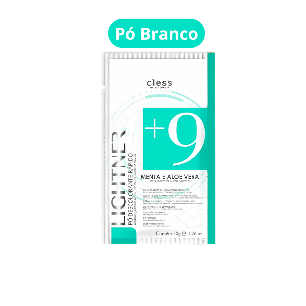 Pó Descolorante 50g Lightner Menta 9 tons - Pó Branco