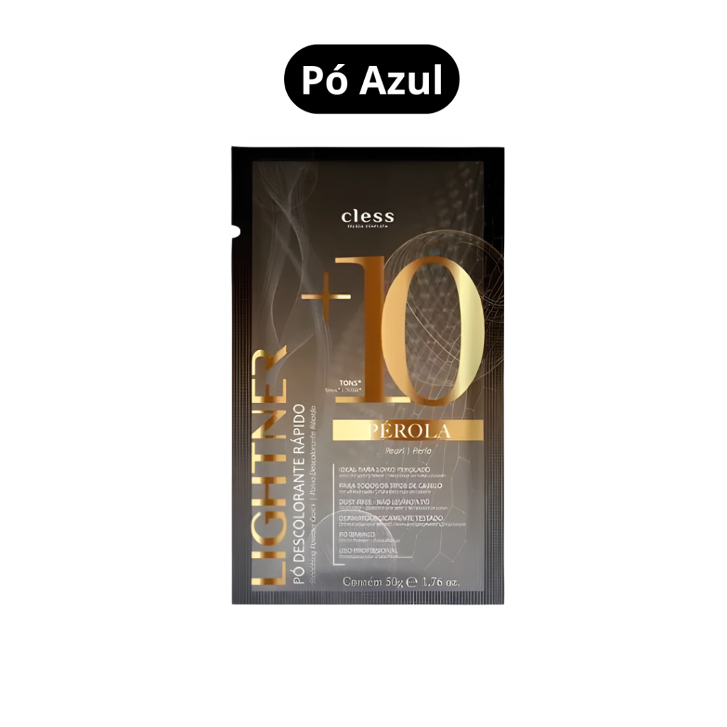 Pó Descolorante 50g Lightner Pérola 10 tons - Pó Azul