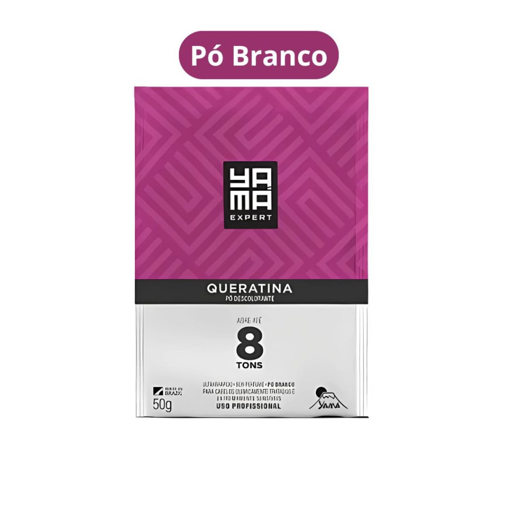 Pó Descolorante 50g Yamá Queratina 8 tons - Pó Branco