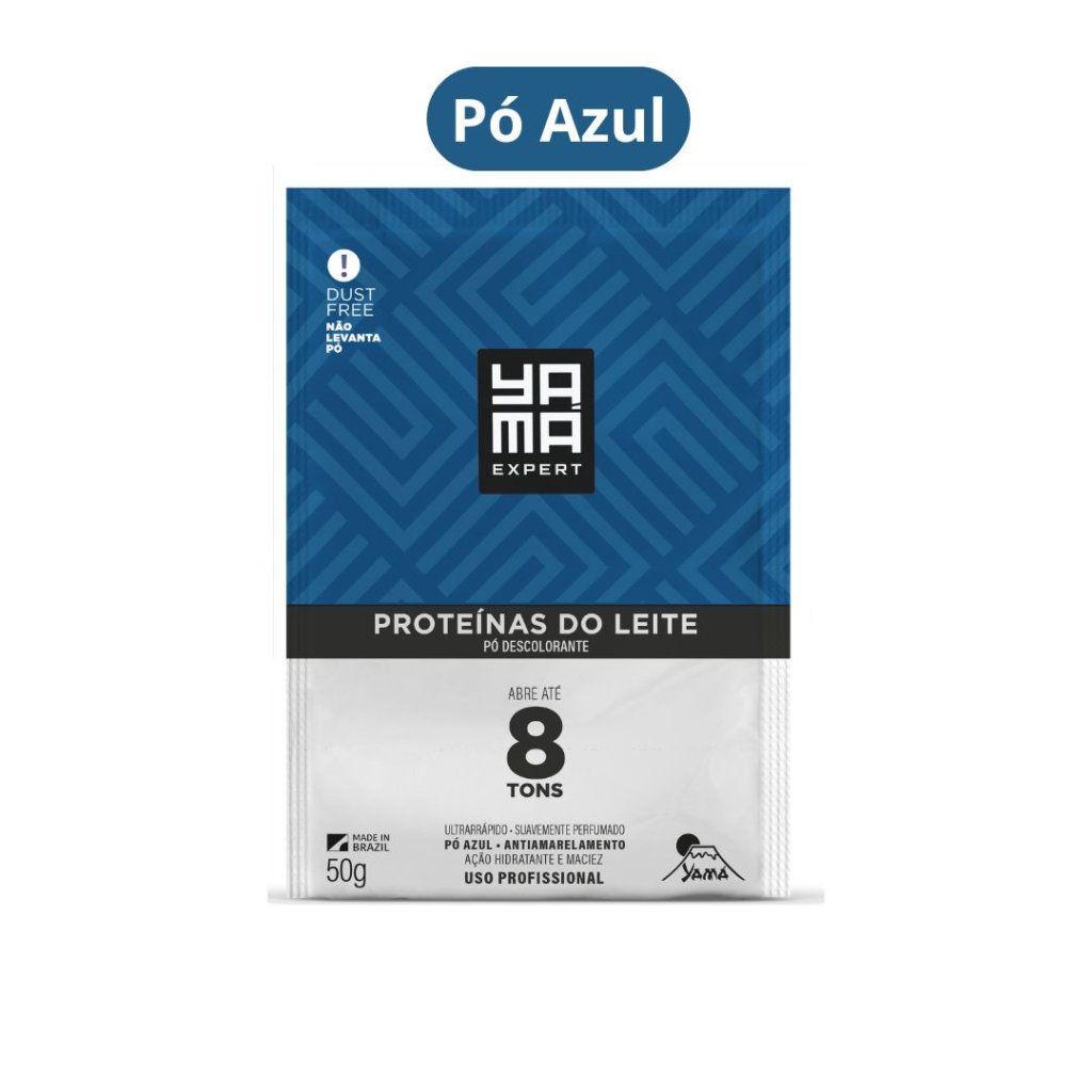 Pó Descolorante 50g Yamá Proteínas do Leite 8 Tons - Pó Azul