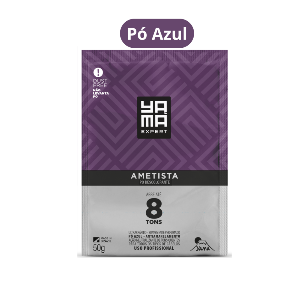 Pó Descolorante 50g Yamá Ametista 8 tons - Pó Azul
