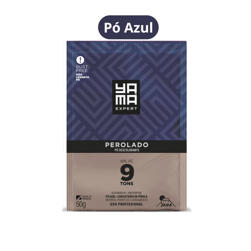 Pó Descolorante 50g Yamá Perolado 9 tons - Pó Azul