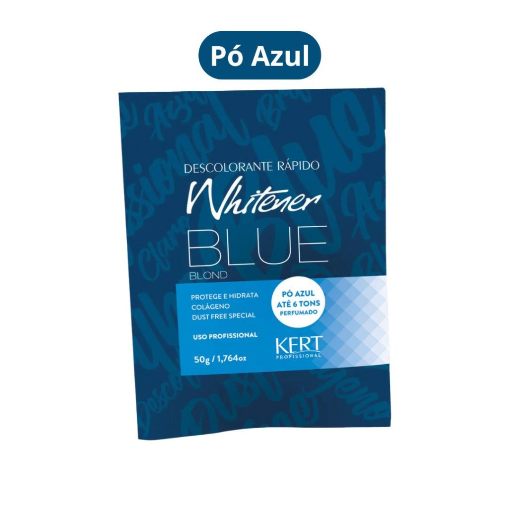 Pó Descolorante 50g Whitener Blue 6 tons - Pó Azul