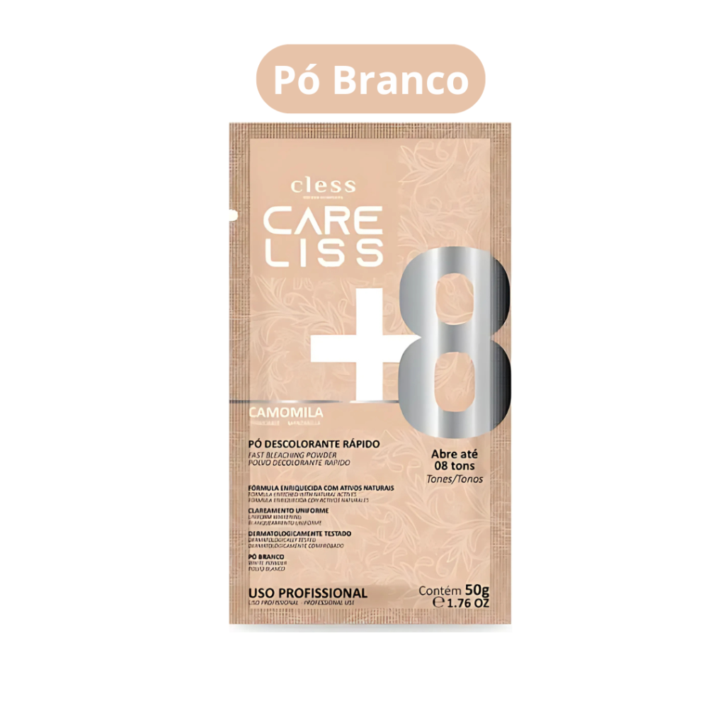 Pó Descolorante 50g Care Liss Camomila 8 tons - Pó Branco