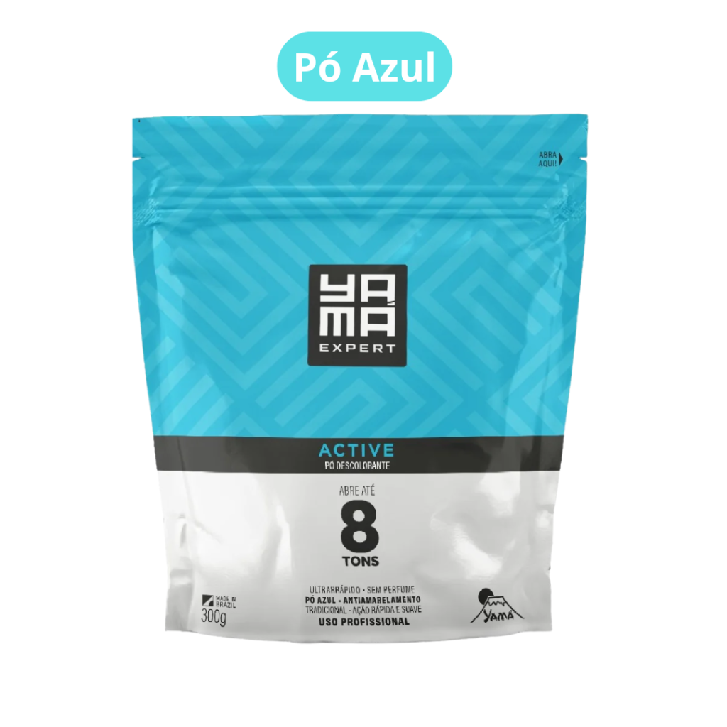 Pó Descolorante 300g Yamá Active 8 tons  - Pó Azul 