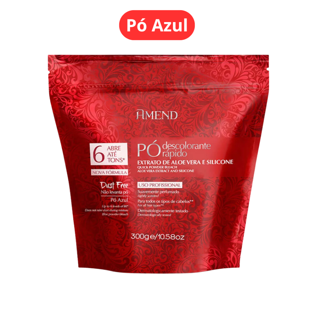 Pó Descolorante 300g Amend Aloe Vera 6 tons - Pó Azul
