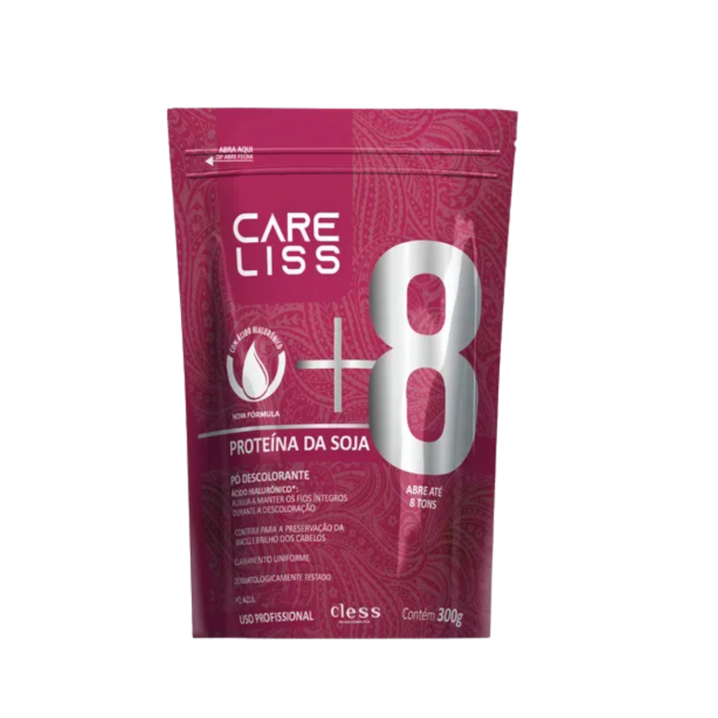 Pó Descolorante 300g Care Liss Proteína da Soja 8 tons - Pó Azul 