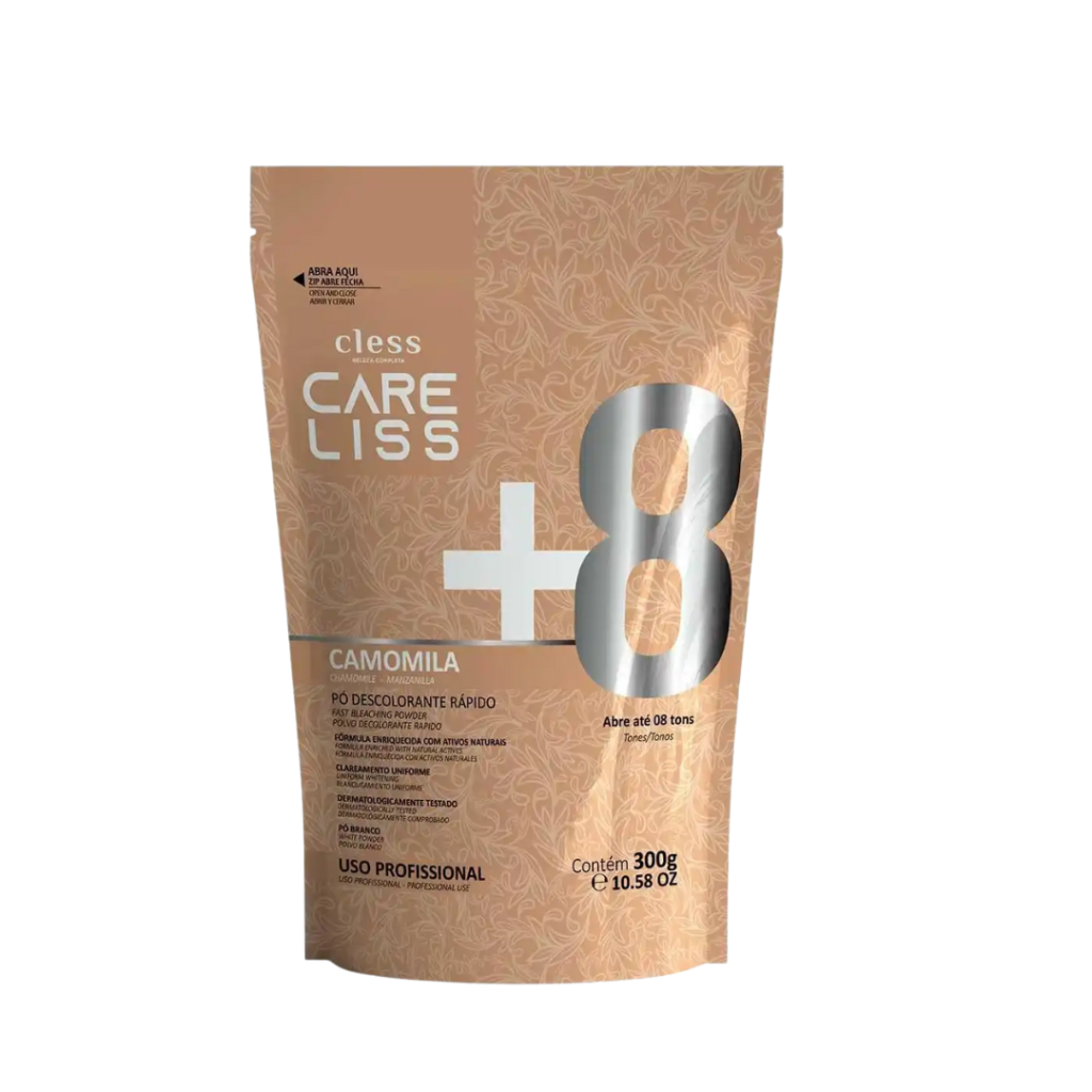 Pó Descolorante 300g Care Liss Camomila 8 tons - Pó Branco