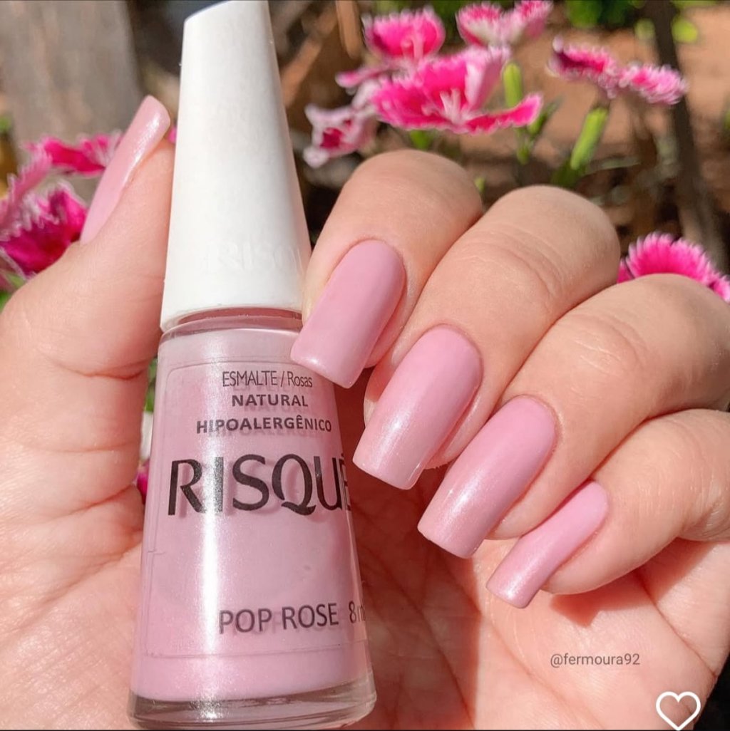 Esmalte Rosa Risqué Pop Rose Natural Transparente 