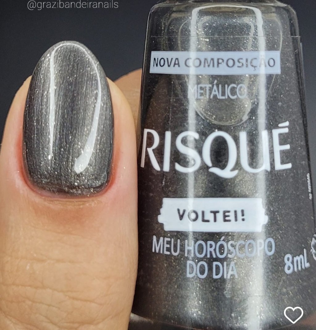 Esmalte Cinza Risqué Meu Horóscopo do Dia 