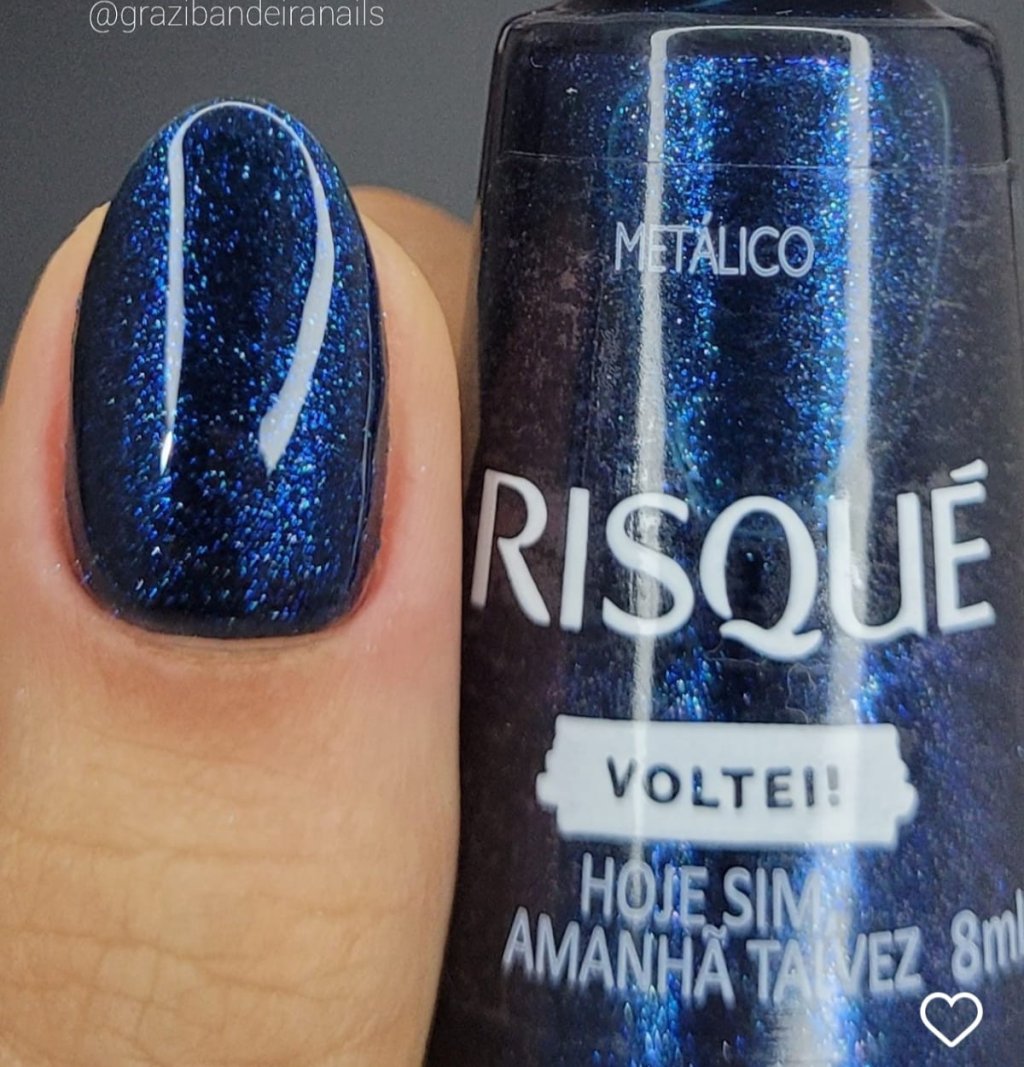 Esmalte Azul Risqué Hoje Sim, Amanhã Talvez
